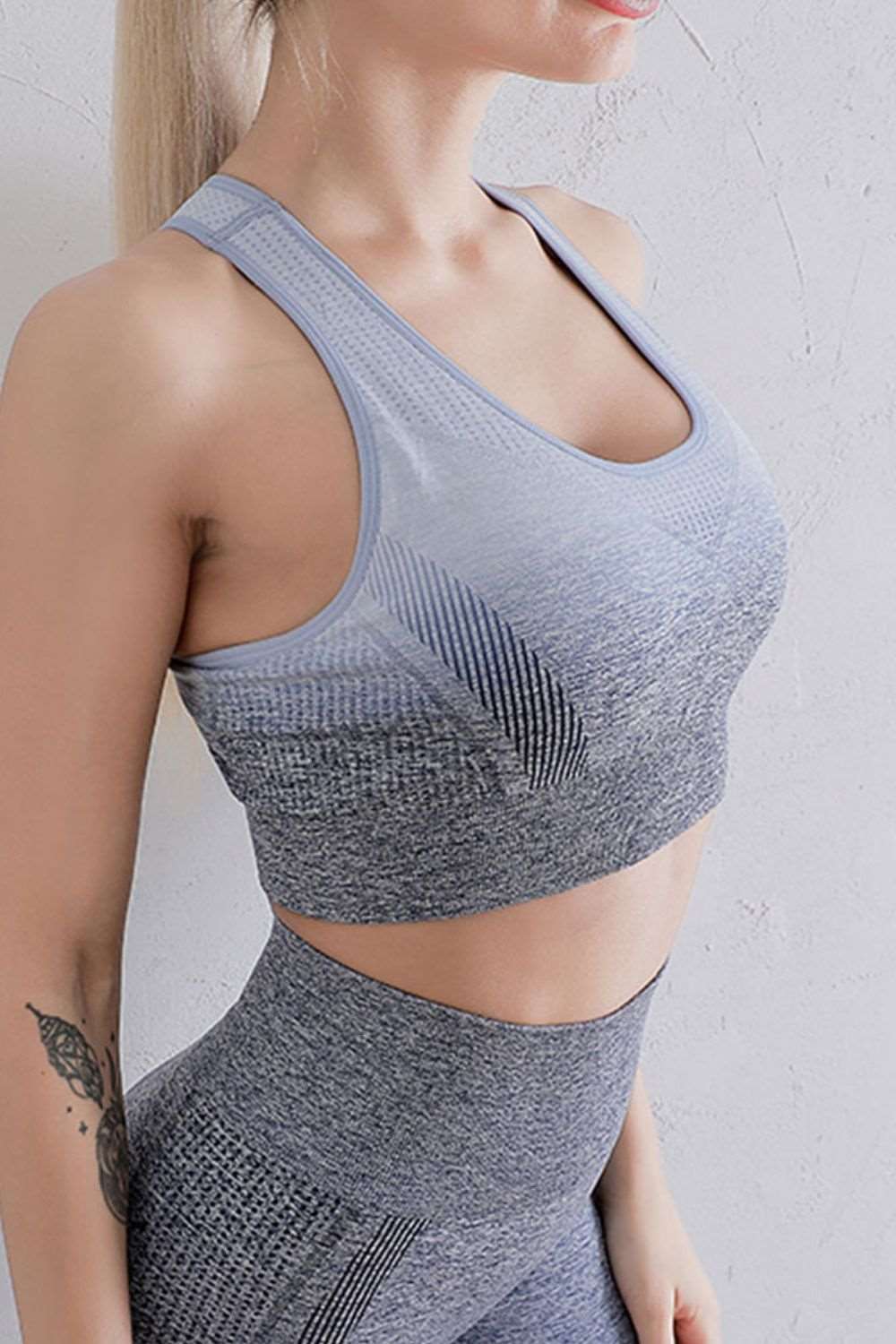 Motivation Spoken Gradient Sports Bra and Leggings Set