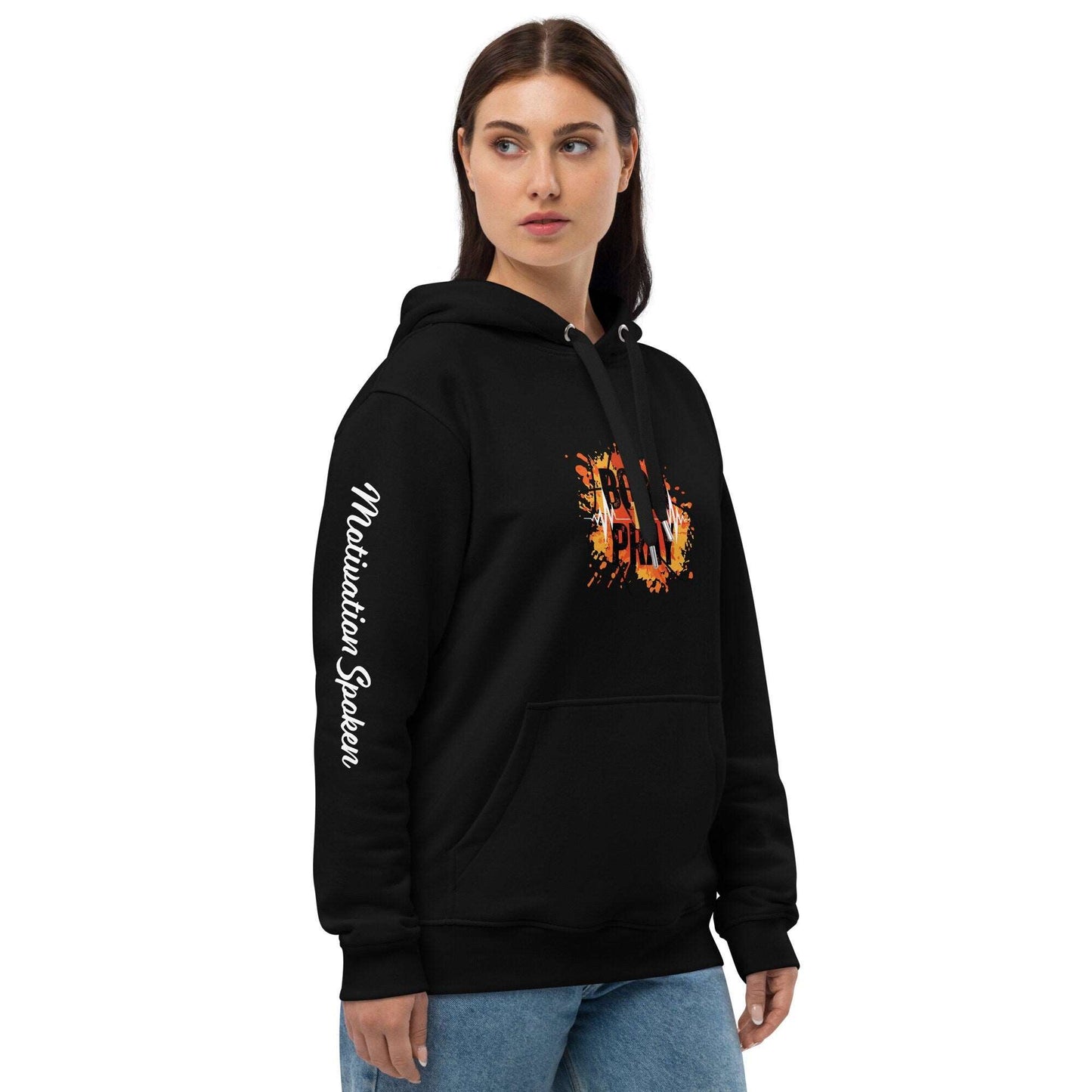 Premium Born to Pray eco hoodie.