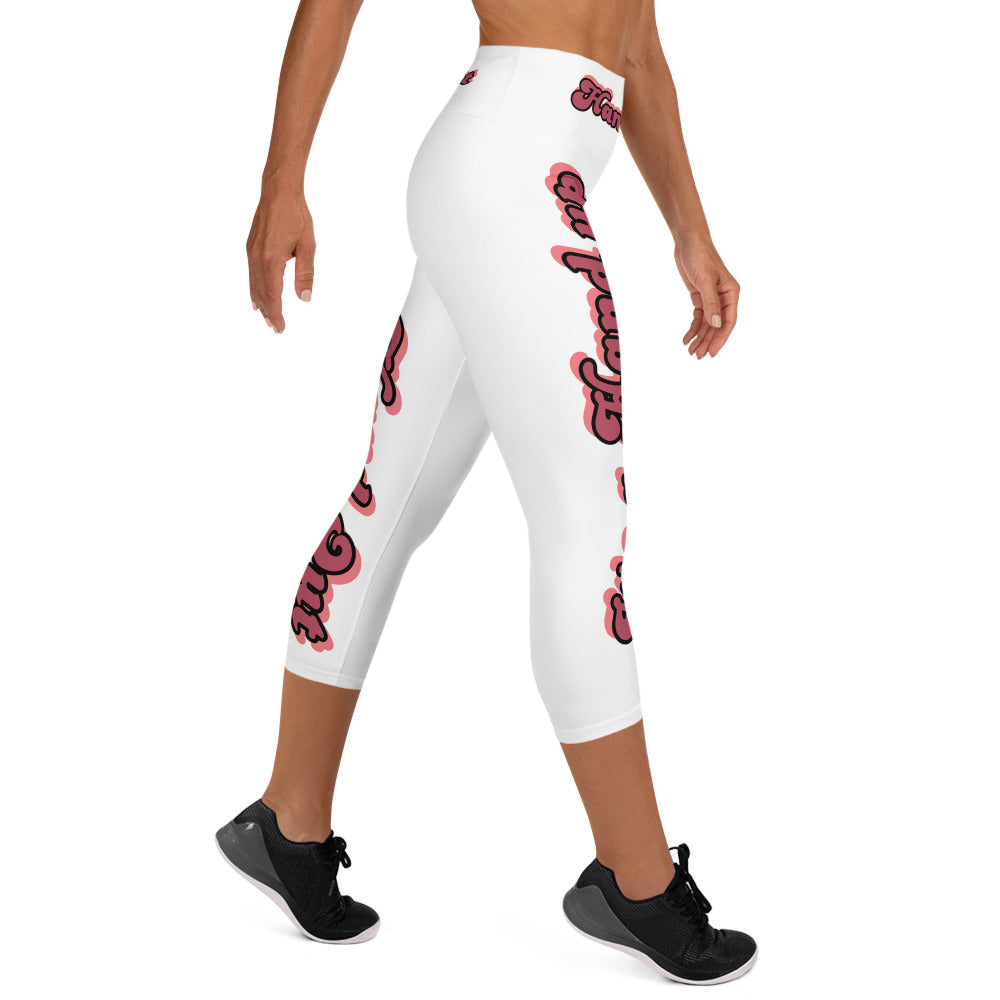 Motivation Spoken "Hand Out" Yoga Capri Leggings