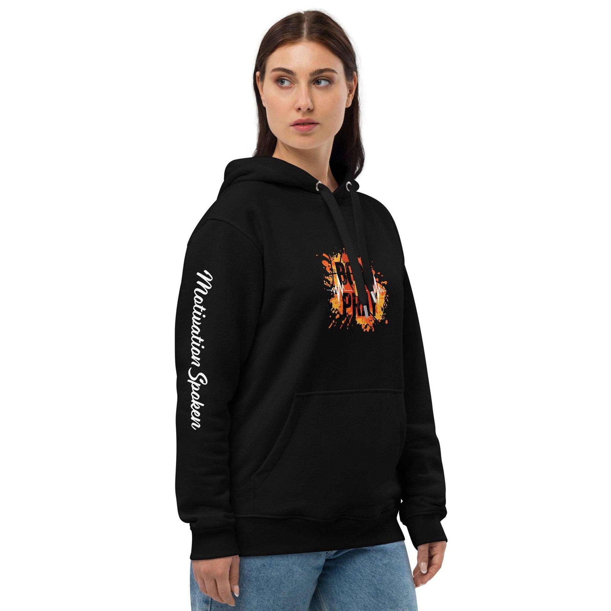 Premium Born to Pray eco hoodie.